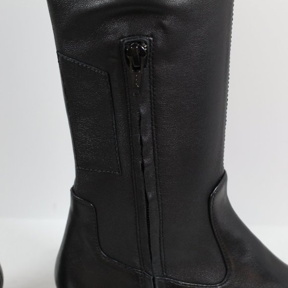 PAIGE Bryn Leather Thigh High Boots - Black 6.5M - Picture 7 of 9